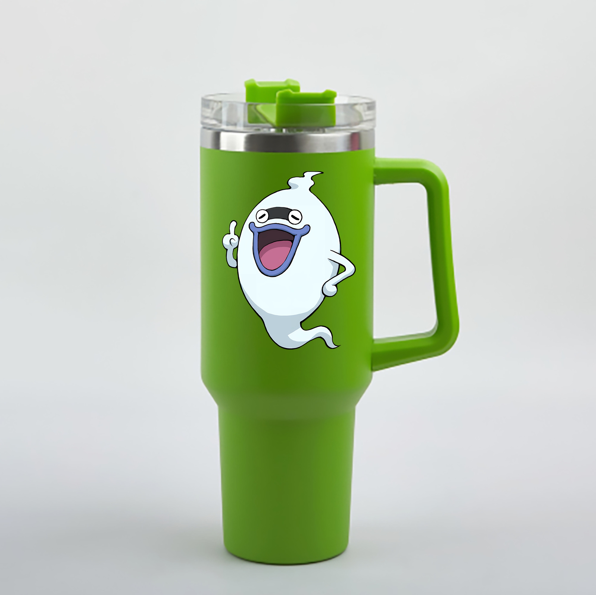 （画像用） 妖怪ウォッチ Yo-kai Watch 1200mL車用タンブラー - クリスタルステッカー（プラスチックストロー付き）